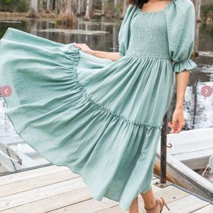 Ivy City Co Lani Dress in Eucalyptus, size 2x EUC